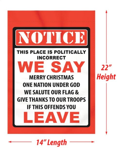 Thumbnail: Lawn Yard Decor Double Sided Flag 14-Inch x 22-Inch with Pole - This Place is Po