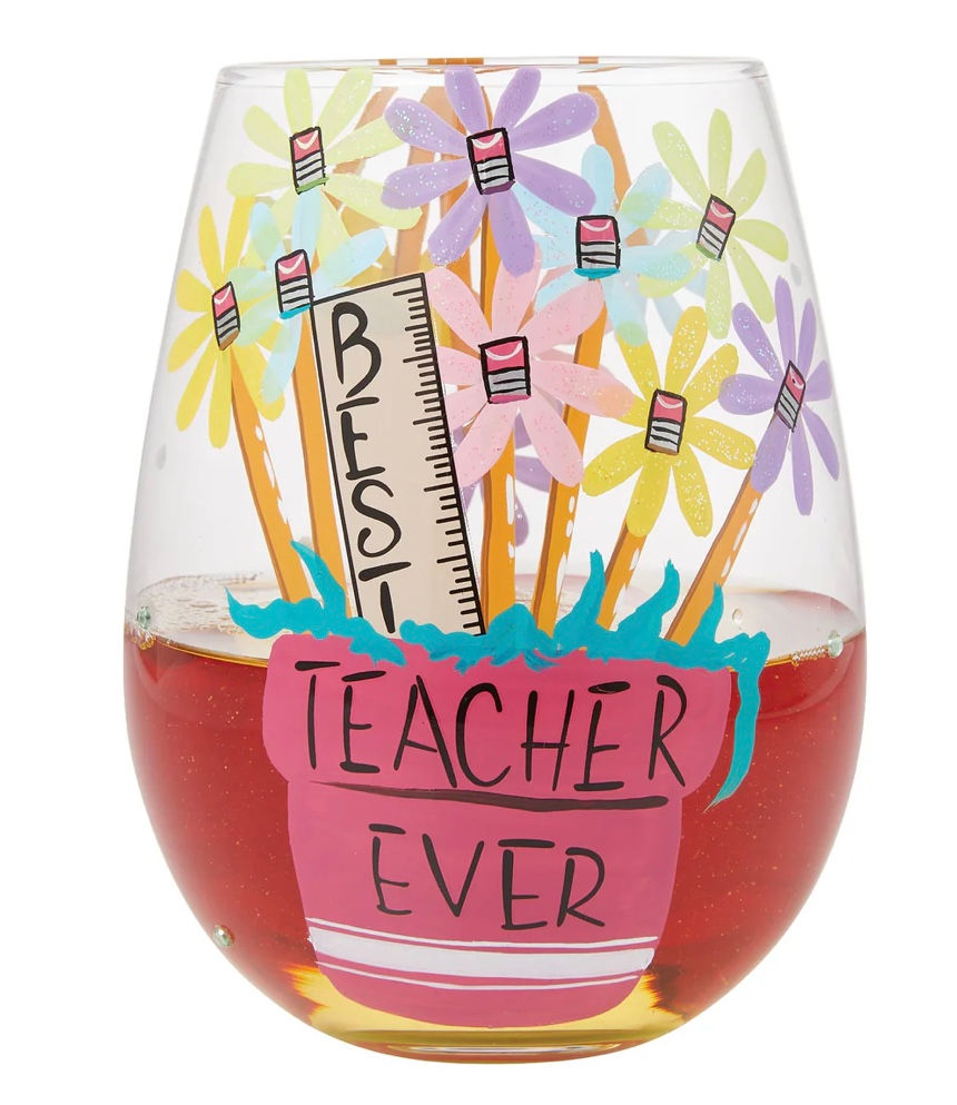 Best Teacher Ever Stemless Wine Glass 20oz