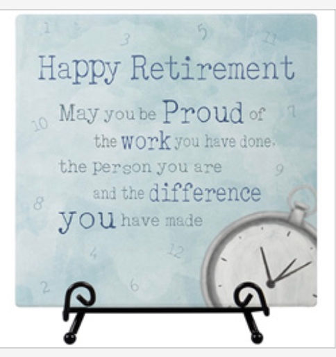 Happy Retirement Easel Plaque