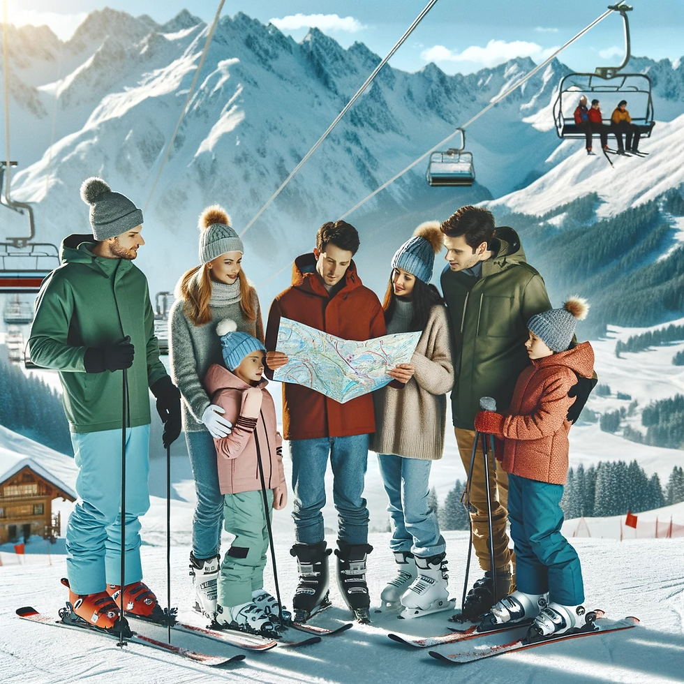 people discussing the meeting point with a map