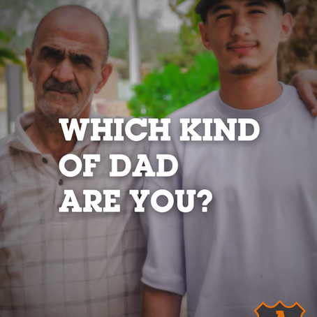 Older father and young adult son