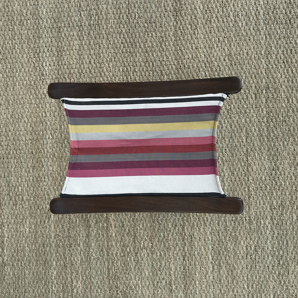 Thumbnail: Egyptian stool, Grey Artiga stripe