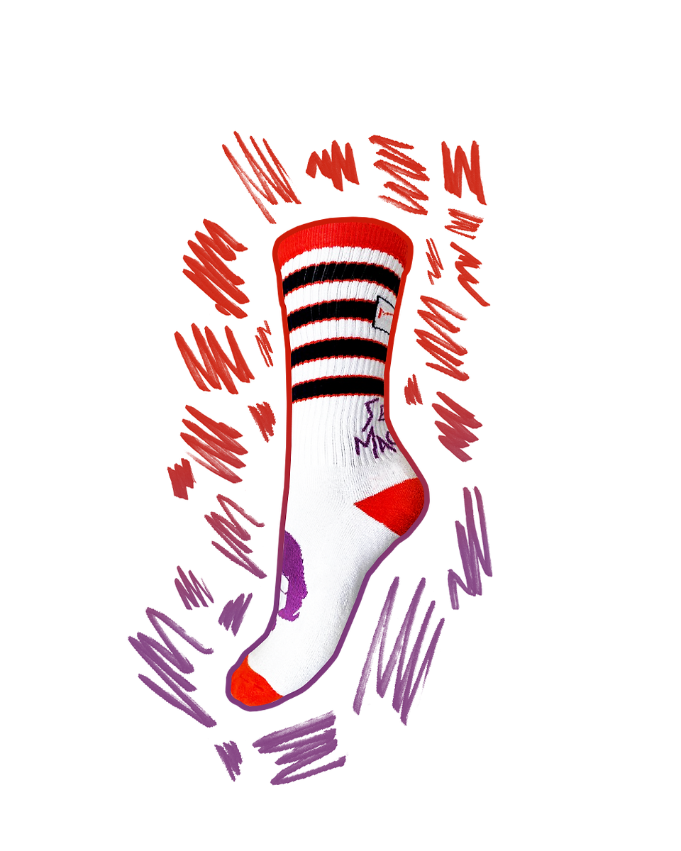 chaussette marchill fabrication francaise blanche et corail