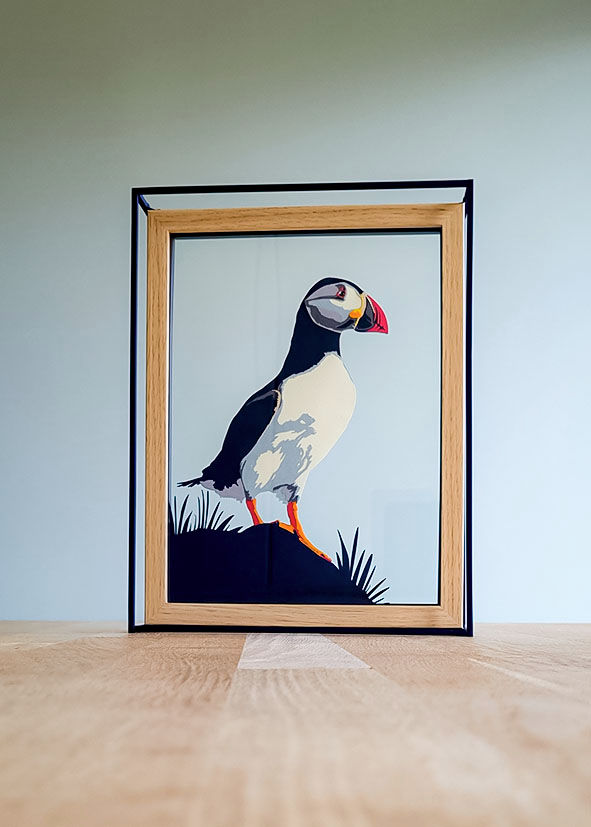 Le macareux en kirigami. ©Audrey Jouve