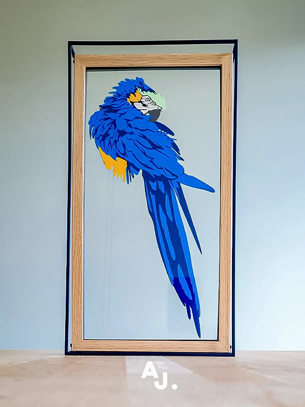 Ara en papier découpé