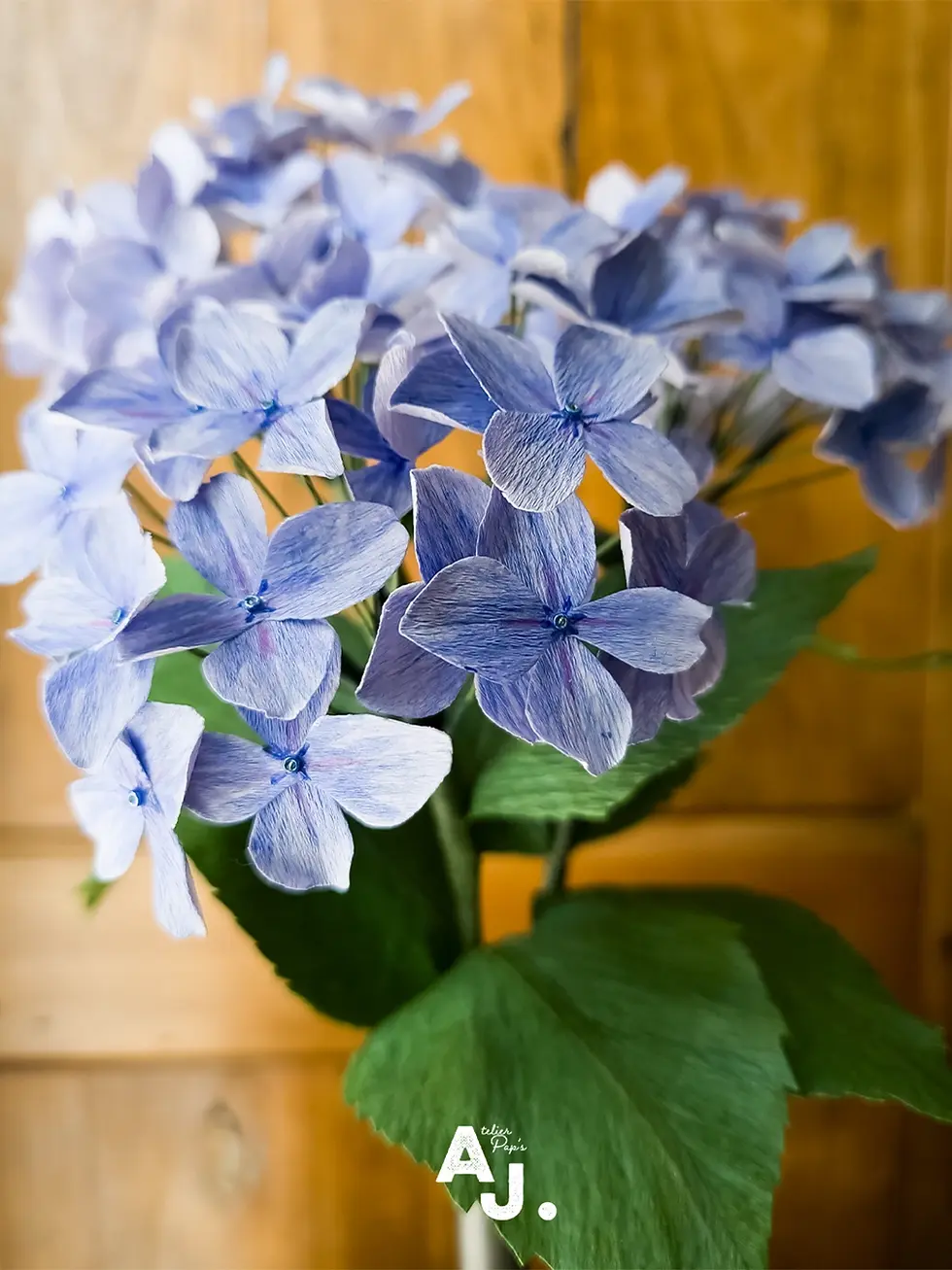 Hortensia en papier découpé