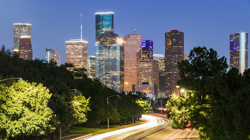 Houston skyline representing businesses served by Westhaven Ledger