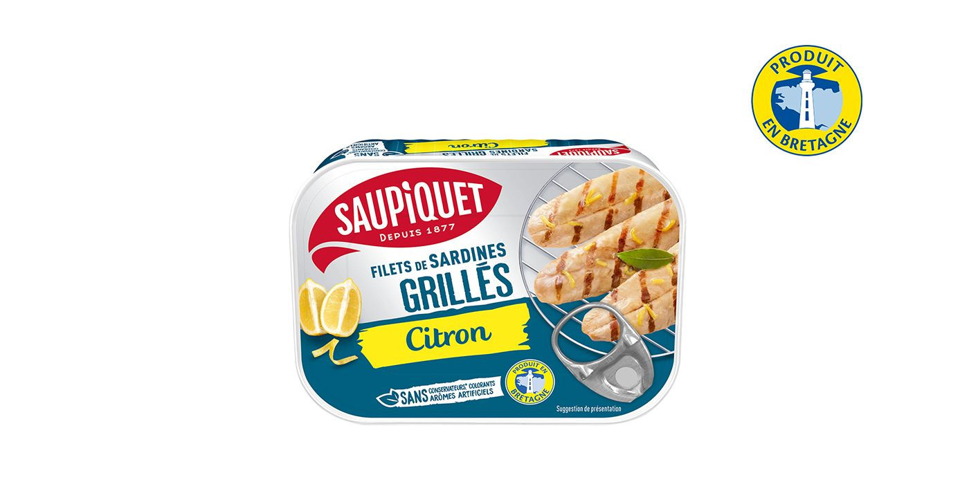 Filets de sardines grillés au citron Saupiquet