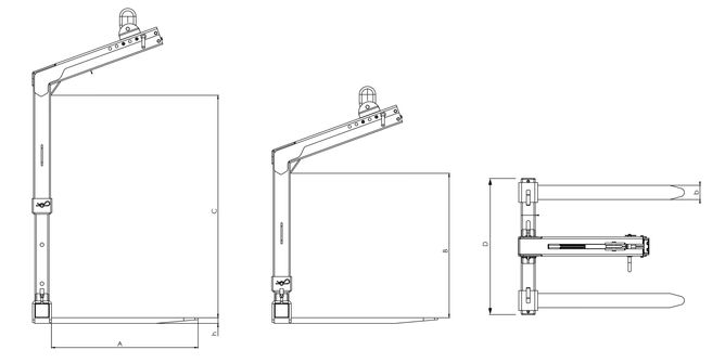 dunalev, gruas, cranes, garfos, forks, FPF 20 A, fourchettes