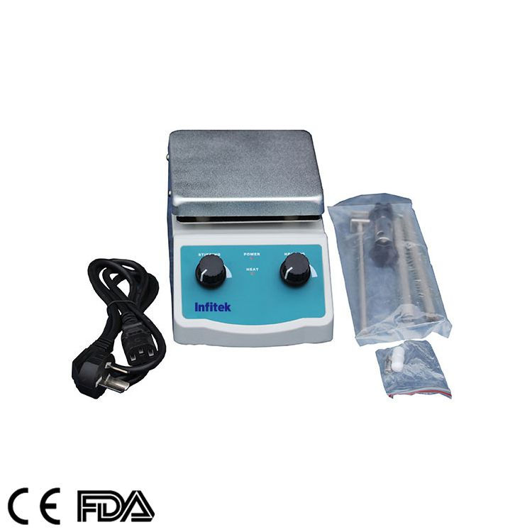 Infitek Hotplate Magnetic Stirrer, 380 Degree, HPT/MGS/HPS Series Front View Complete Set