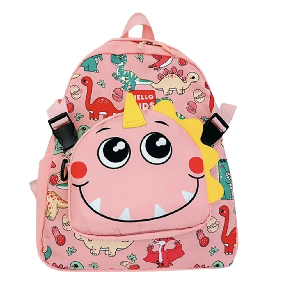 Mochila Infantil Rosa de Dinosaurios