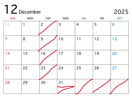 年末年始の予定です。