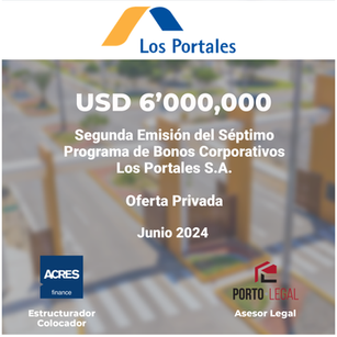 ACRES Agente de Bolsa colocó bonos corporativos para los Portales por USD 6 millones