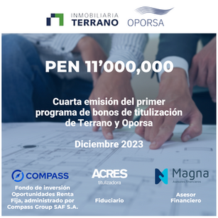 ACRES Titulizadora realizó la cuarta emisión del programa de bonos para Terrano y Oporsa