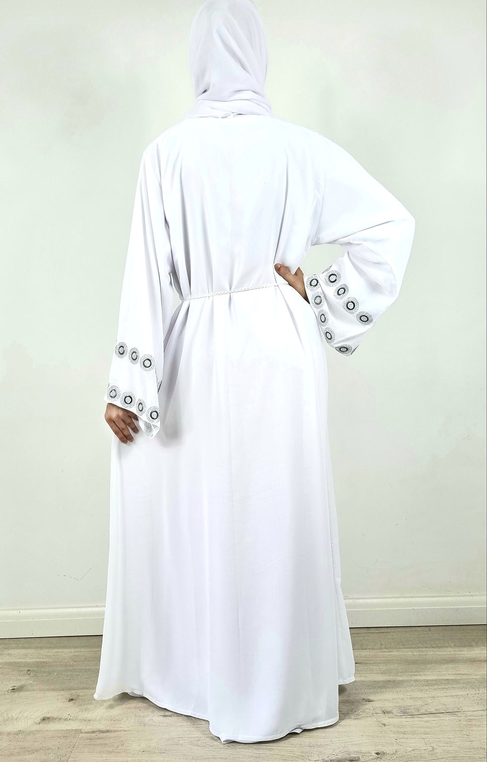 Thumbnail: White Occasion Abaya Set