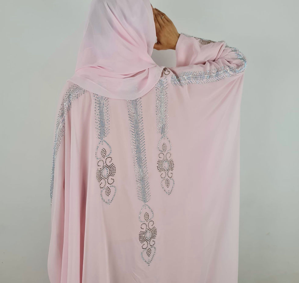 Thumbnail: 3 Pieces Farasha Set in Nude Pink