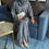 Thumbnail: PureAbayas Luxury Marwa Open Abaya with Embroidery and Gemstones Embellishments