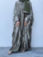 Thumbnail: Maryam Amirati  Matallic 3 Piece Butterfly Abaya Set 