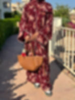 Thumbnail: Luxury Floral Printed Butterfly Abaya Set – 4-Piece Elegant Islamic Outfit
