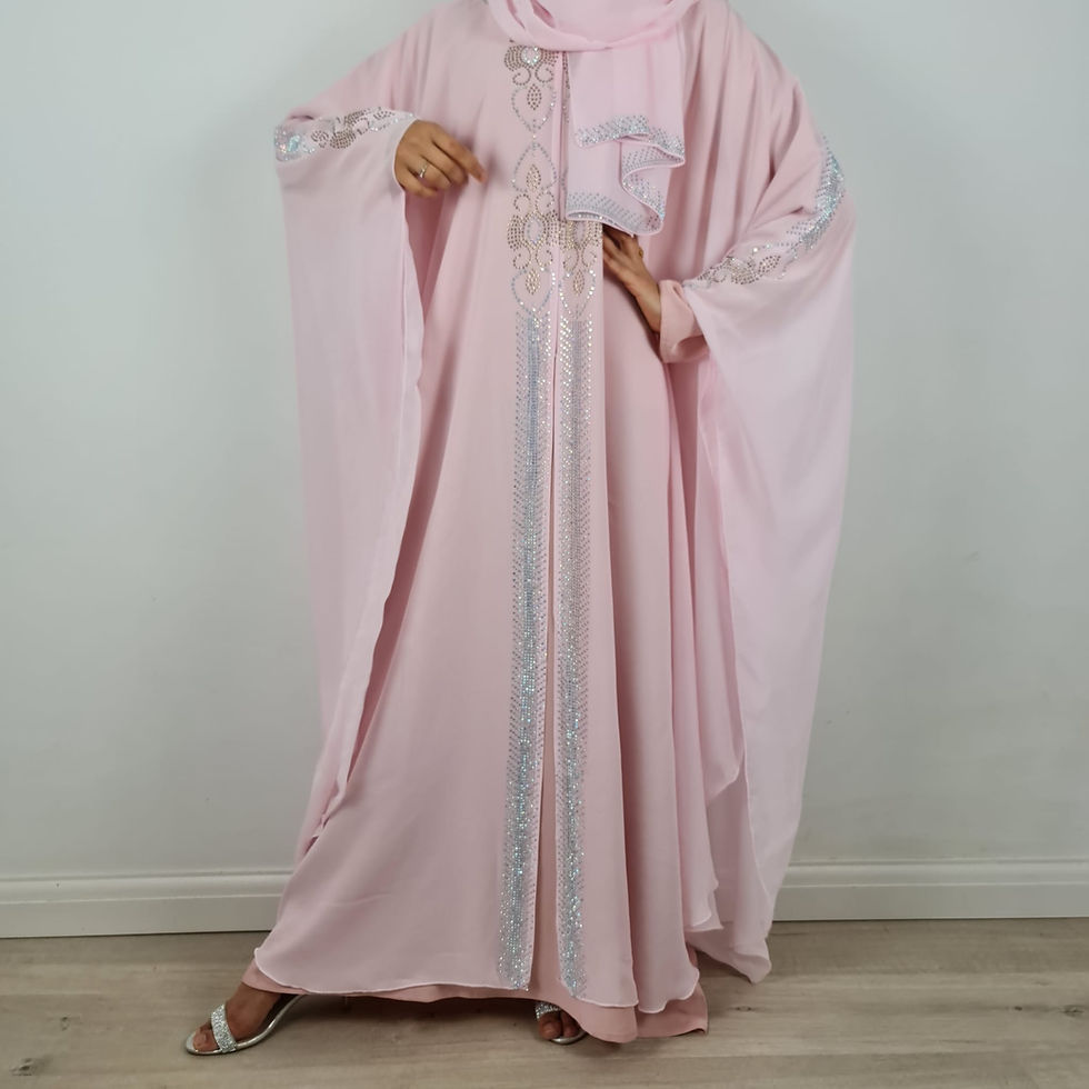 Thumbnail: 3 Pieces Farasha Set in Nude Pink