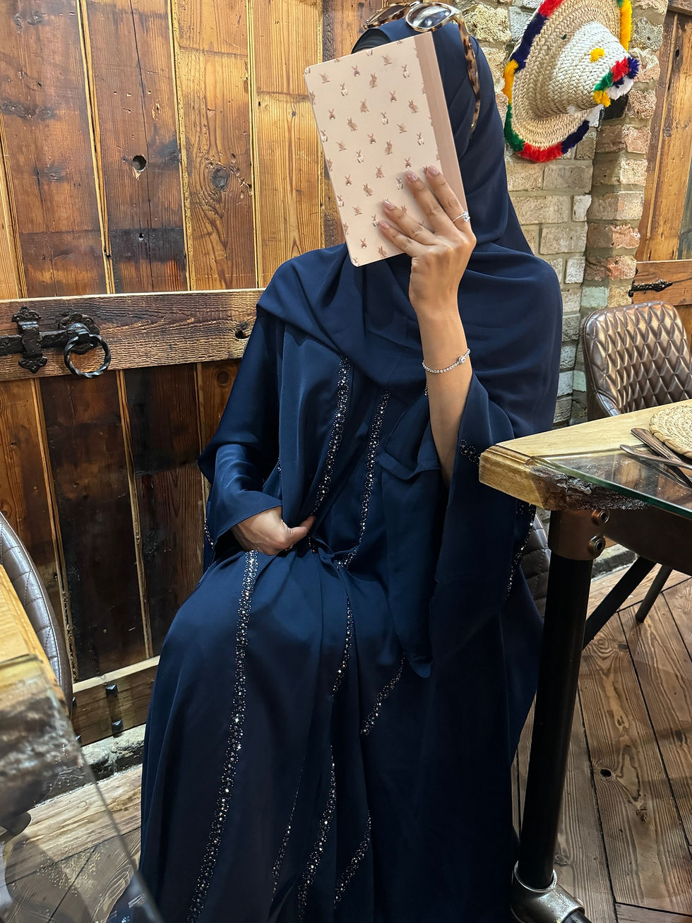 Thumbnail: Inaya Open Umbrella Abaya with Handwork and Gemstone Embellishments