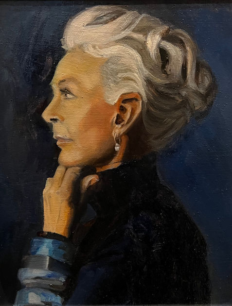 Oil painting of artist Mary Shackman