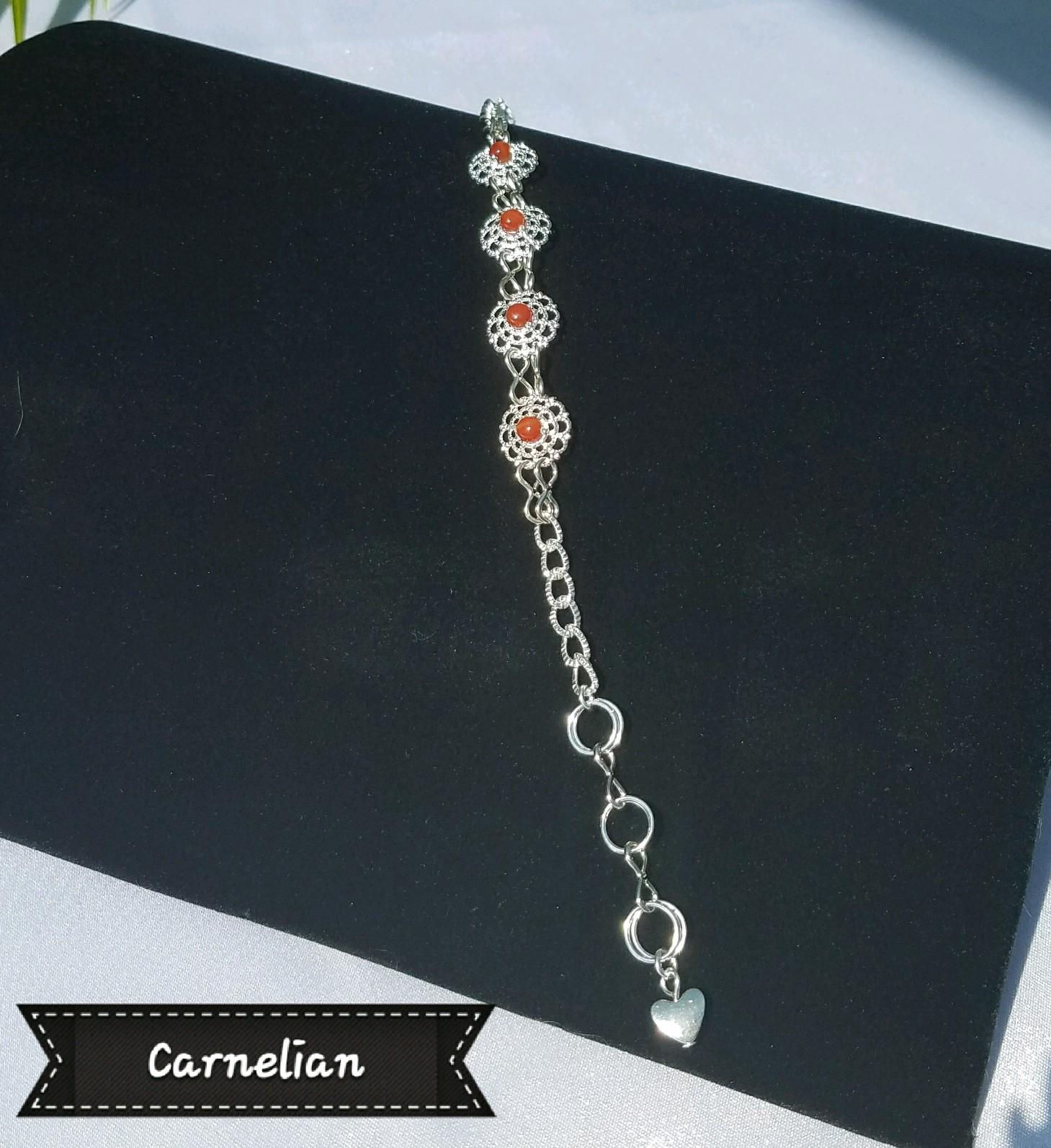 4-Cabochon Filigree Bracelet-4mm