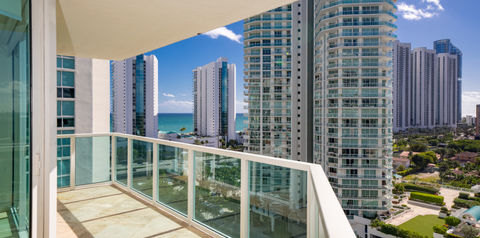 View from a condo balcony overlooking a city