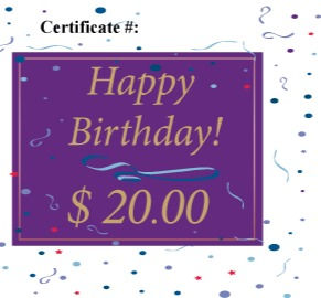 Thumbnail: Birthday Theme Gift Certificates