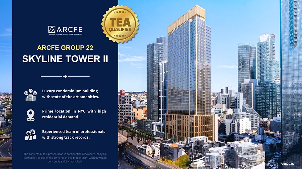 ARCFE Skyline Tower II New York real estate-backed EB-5 project