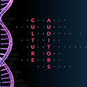 the Culture Audit trademarked logo with a light pink DNA graphic beside it
