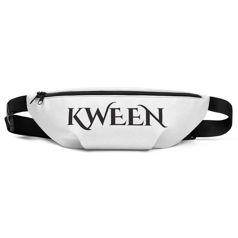 Thumbnail: The Royalty Series : KWEEN Fanny Pack : White/Black