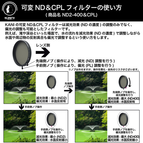 ND2-400 Valiable + CPL 82mm | ロカ・デザイン -KANI正規代理店-