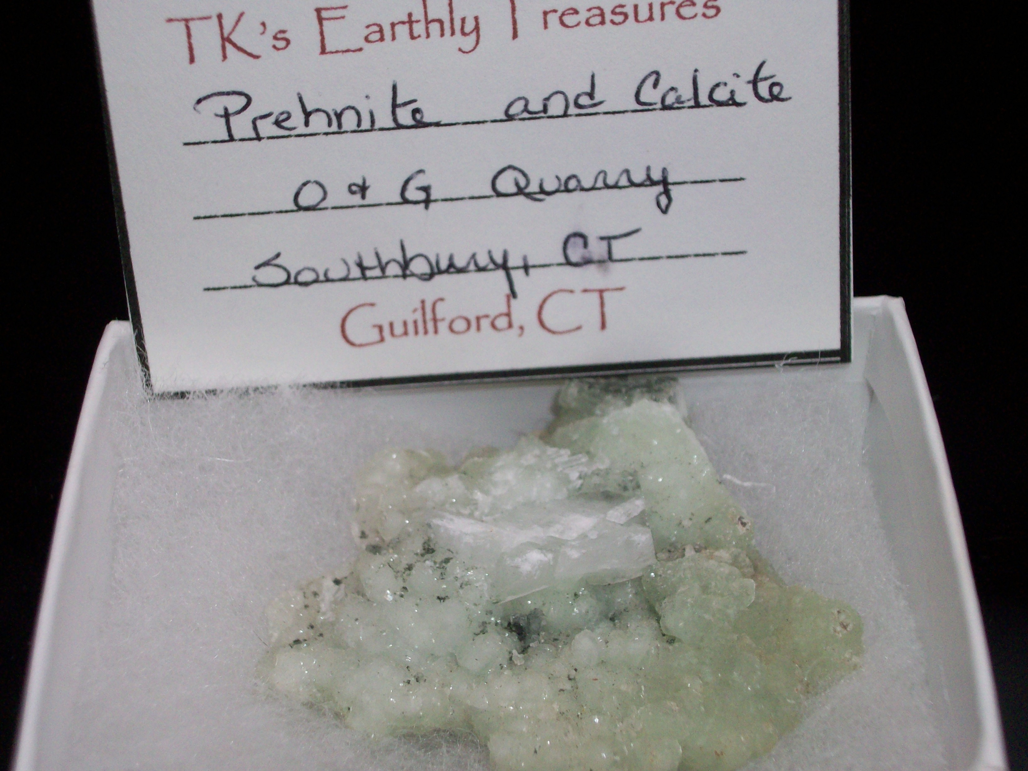 Prehnite and Calcite