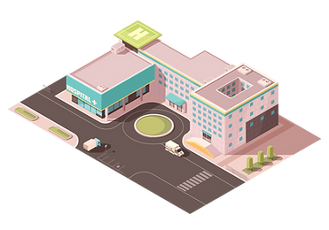 hospital-with-signage-helicopter-pad-ventilation-equipment-roof-road-infrastructure-transp
