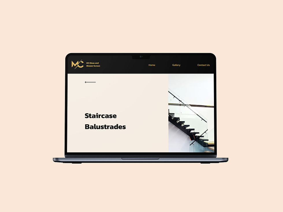 McGlass "Stairs" Work Category Page, Web Design