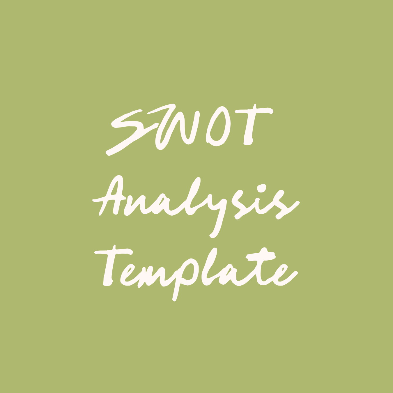 🧩 SWOT Analysis Template – For Business Growth & Clarity