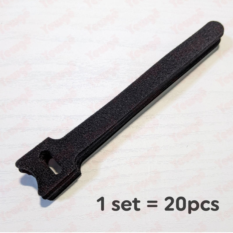 Thumbnail: 20pcs T-Type Reusable Nylon Cable Organiser