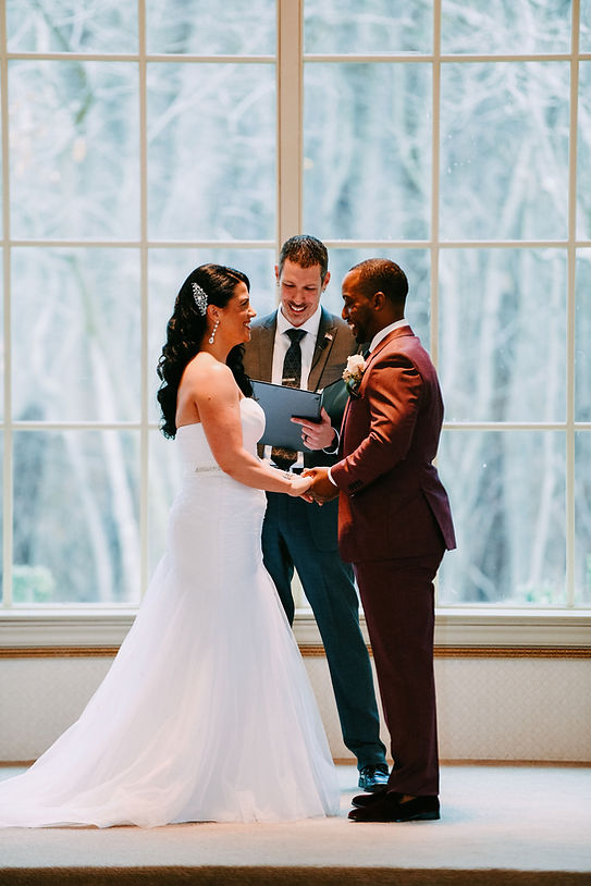Couple being married