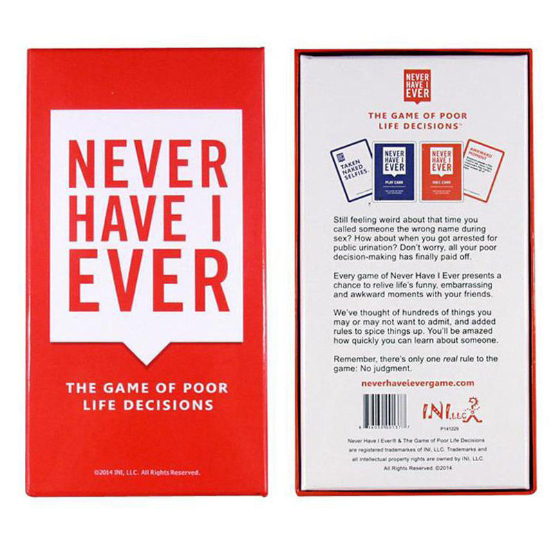 Never Have I Ever Card Game