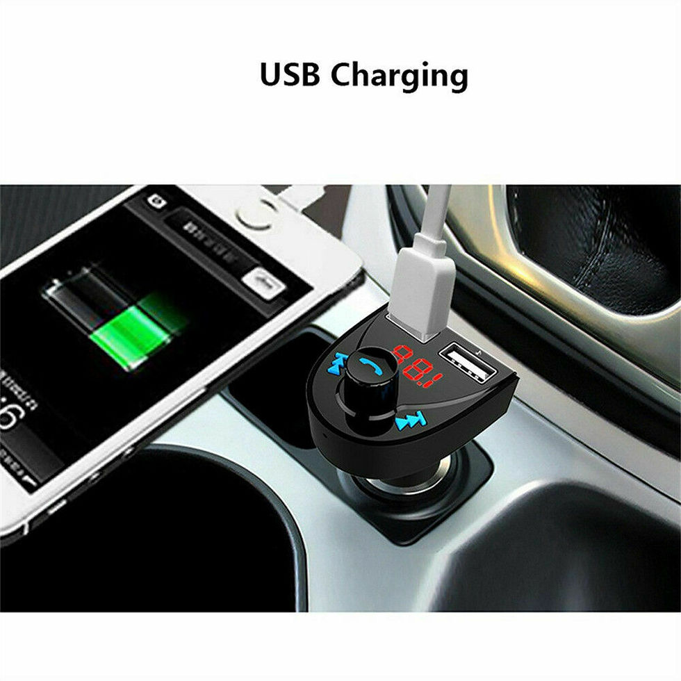 Thumbnail: HK201 Bluetooth Hands-free Car Kit FM Transmitter MP3 Player 2-Port USB Charger