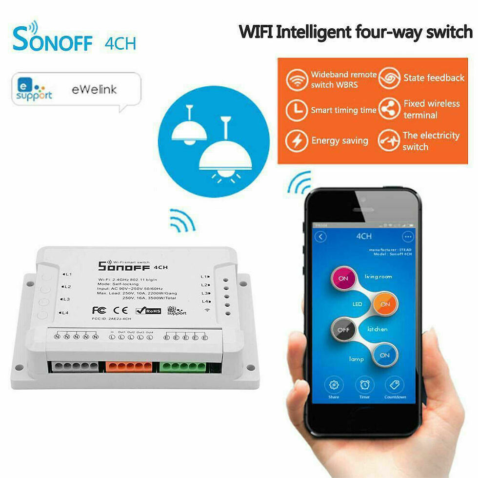 Thumbnail: EUUK 1/2/3Gang Smart WiFi Wireless Panel Touch Switch Wall APP Retome Ctrl UK