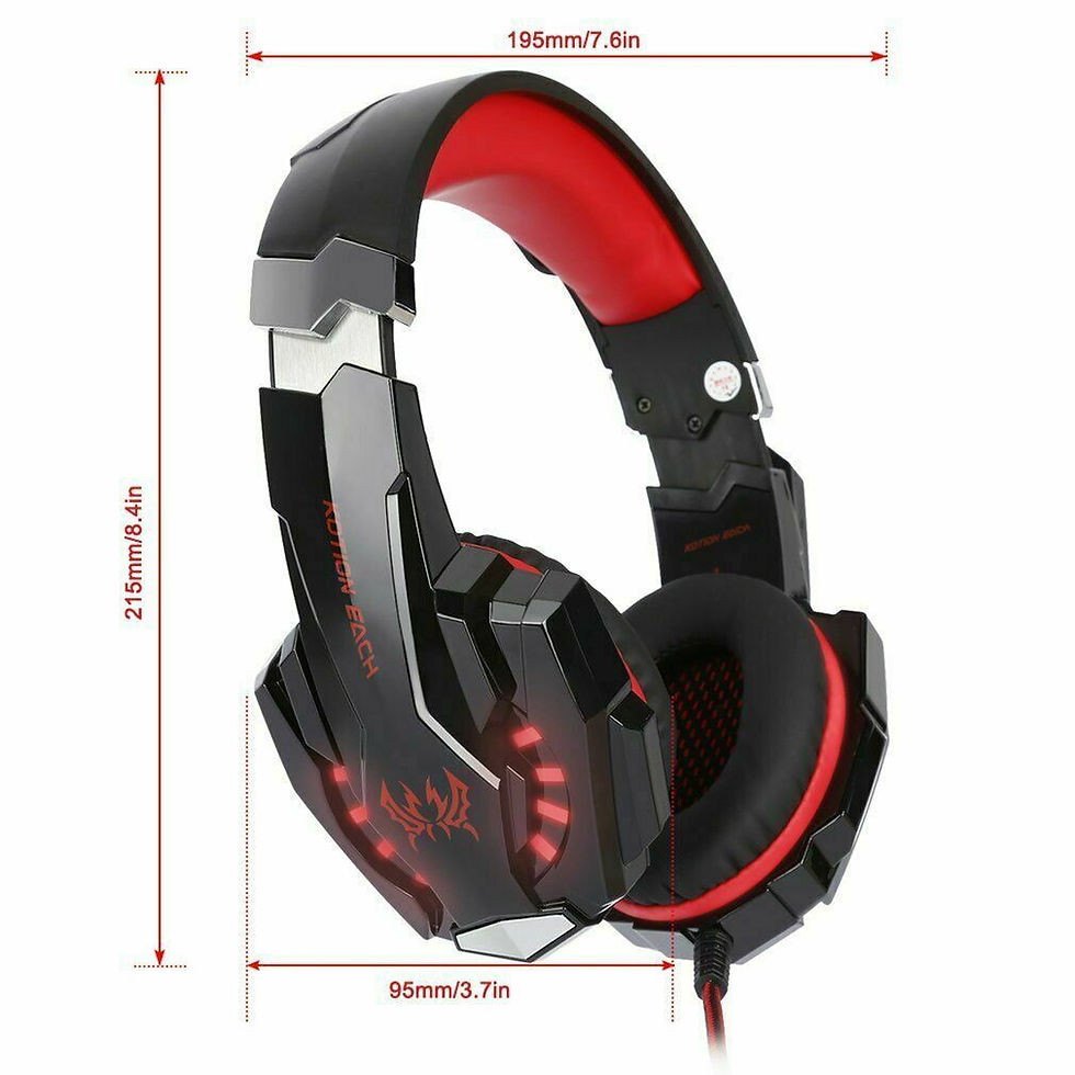Thumbnail: G9000 Gaming Headset 3.5mm Game Headphone Earphone with Microphone LED Light ZR
