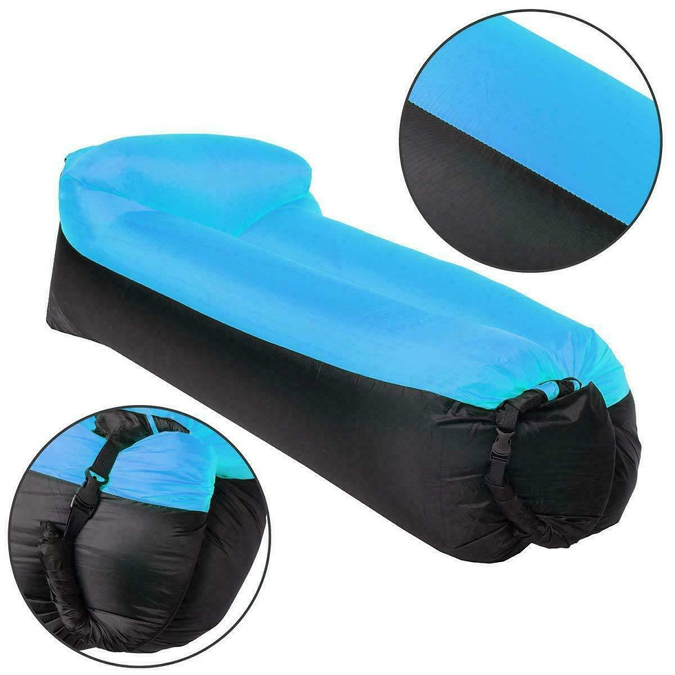 Thumbnail: Hiser Inflatable Air Lounger Portable Air Sofa With Integrated Pillow Super