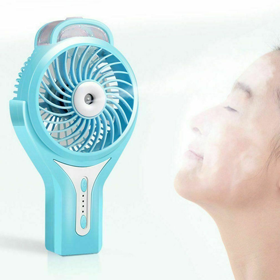 Thumbnail: Portable Mini Cooling Fan Hand-held Humidifier Misting Fan Water Spray Fan