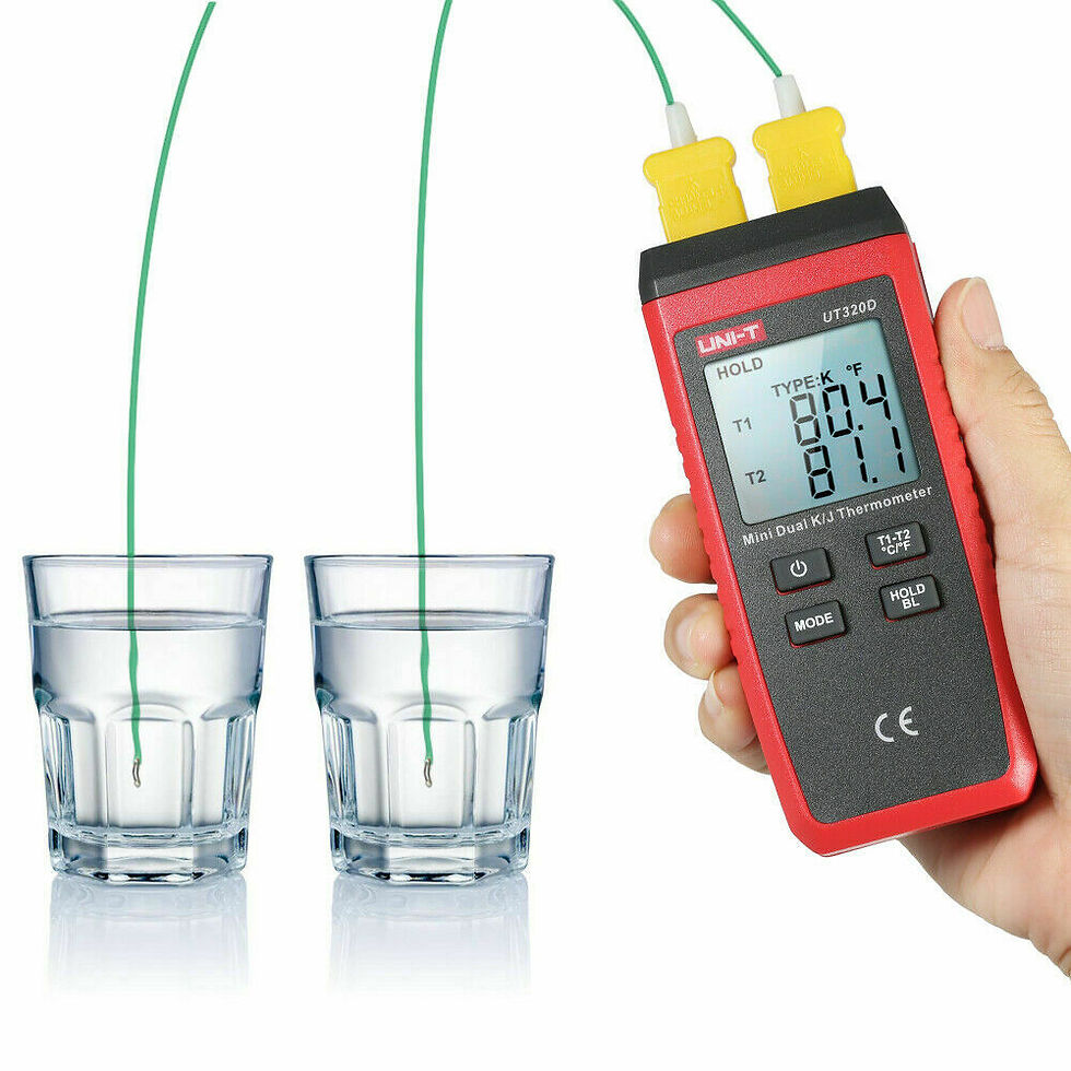Thumbnail: UNI-T UT320D LCD Thermometer Dual-channel K/J Thermocouple Temperature MeterFE