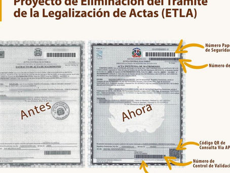 Asà son las nuevas actas del registro civil que no se legalizan