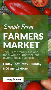 Simple Farms farmers market template