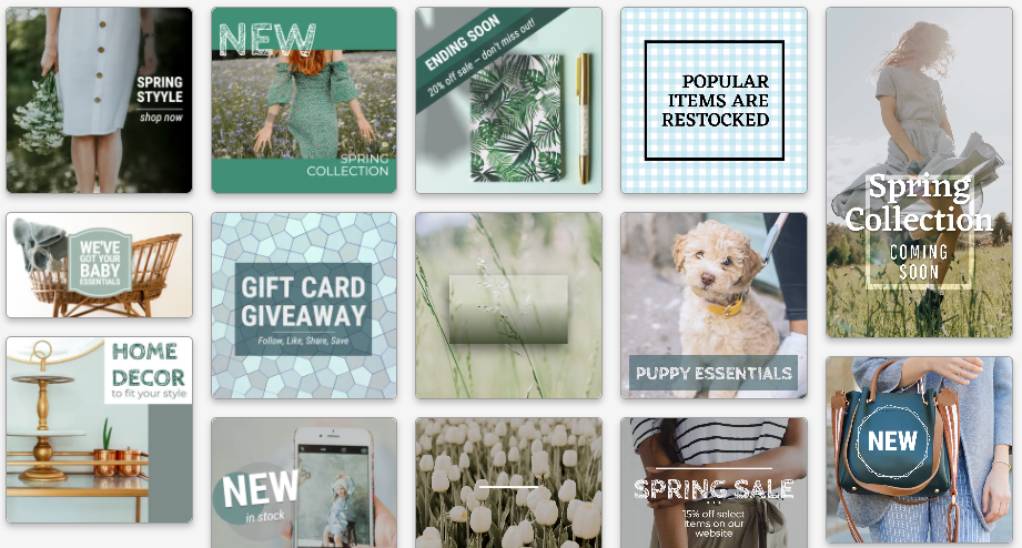 Green social media templates