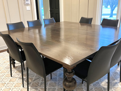 Dining Room Remodel. First Floor Remodel. Custom Dining Table